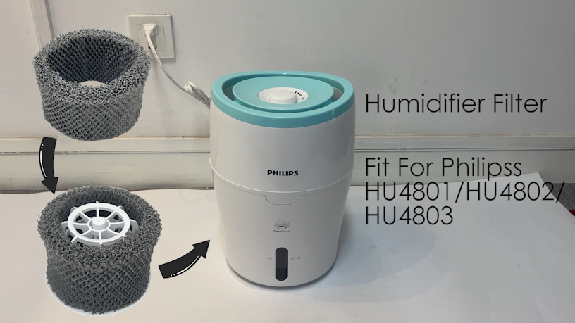 Черный увлажнитель воздуха с фильтром Hepa, совместимый с частями увлажнителя Philips HU4801 HU4802 HU4803